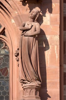 Basel, Cathedral (Basel Minster), west façade, foolish virgin, around 1280/1285