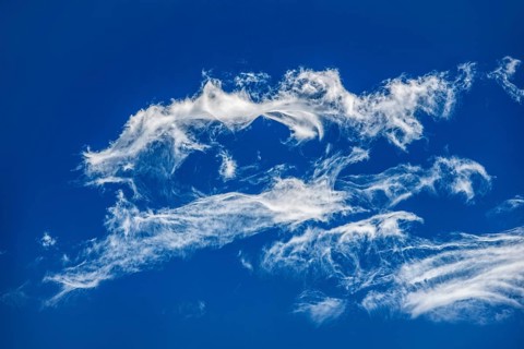 Foehn clouds over the Torres del Paine National Park, Patagonia, Chile, South America