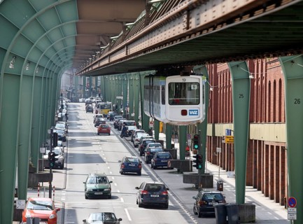 Suspension railway from Wuppertal-Oberbarmen to Wuppertal-Vohwinkel