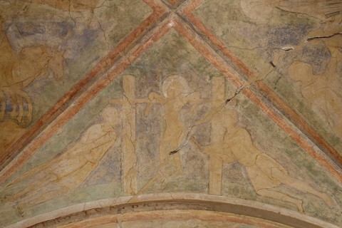 Romanesque paintings in the chapter house, St., Sankt, Saint