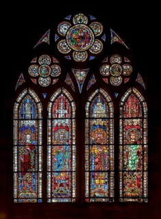 Strasbourg Cathedral, Cathédrale Notre-Dame de Strasbourg, north aisle, 5th window from the west,