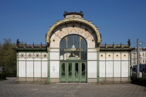 Vienna, Wagner Pavilion on Karlsplatz