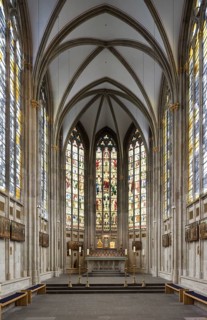 Choir, view to the east, reliquary altar with Aetherius and Ursula shrine, St., Sankt, Saint