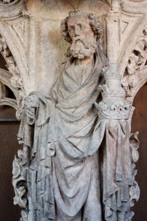 Main portal, Apostle Peter on the Trumea pillar, St., Saint, Saint
