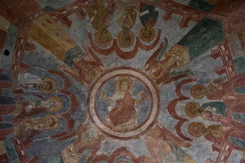 Austria Matrei East Tyrol OT Ganz St Nikolai. Upper chancel vault painting, St, St, Saint
