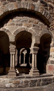 Magdeburg Monastery of Our Lady South window of the well house built in the 12th century Partial