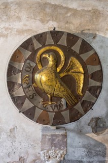 Constance, Minster, Romanesque gold disc in the crypt, St John's disc with eagle