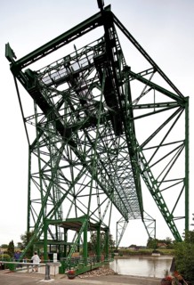Osten near Cuxhaven, Osten-Hemmoor transporter bridge across the Oste