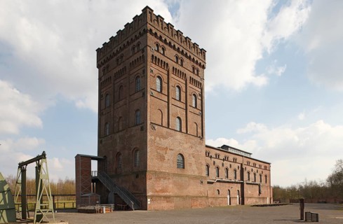 Malakow tower above shaft 1 and the attached hoisting machine building