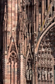 Strasbourg Cathedral, Cathédrale Notre-Dame de Strasbourg, west façade, detail