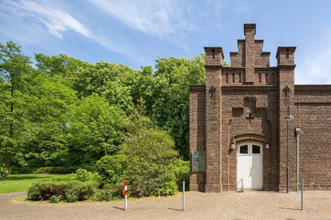 Brauweiler near Pulheim, abbey, memorial to former labour camp, workshop building