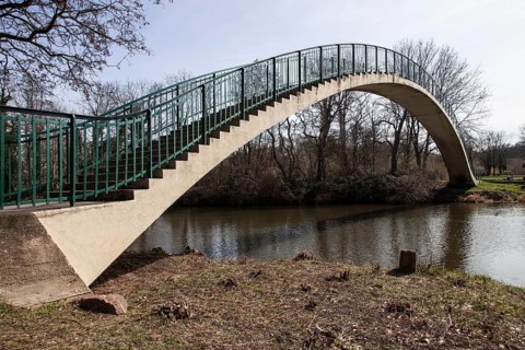 Hall, Forstwerder Bridge. Built in 1928 by architect Jakob-Adolf Heilmann