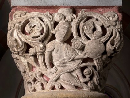 Brauweiler near Pulheim, St Nicholas Abbey Church, St Bernard's Chapel, capital on the central