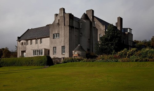 Built in 1903 by Charles Rennie Mackintosh for Walter Blackie, view from south-east