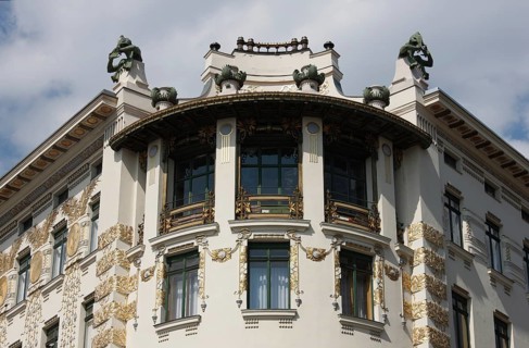 Vienna, Linke Wienzeile No. 38, residential building by Otto Wagner 1898-1899