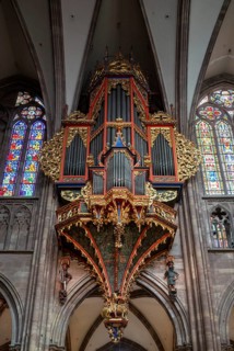 Strasbourg Cathedral, Cathédrale Notre-Dame de Strasbourg, interior, Silbermann organ from 1714
