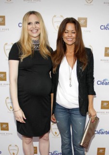 SANTA MONICA, CA - MARCH 29, 2012: Rosie Pope and Brooke Burke at the Rosie Pope Maternity Store