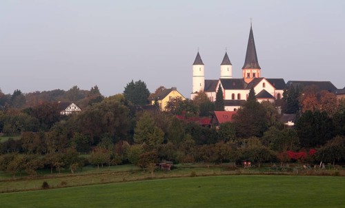 View from south-east at sunrise, St., Sankt, Saint