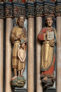 Maastricht, Basiliek van Sint Servaas (Basilica of St Servatius), mountain portal, figures of St