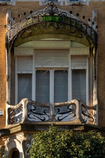 Antwerp, Art Nouveau houses in the Cogels Osylei, De Roos House, built around 1898 by Jules