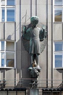Built 1903-1905 by Josef Plecnik, Archangel Michael by Ferdinand Andri