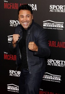 Oscar de la Hoya at the Los Angeles premiere of 'McFarland, USA' held at the El Capitan Theater in