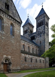View from north-east, reconstruction of nave and towers 1855-66 by Ferdinand von Quast, St., Sankt,