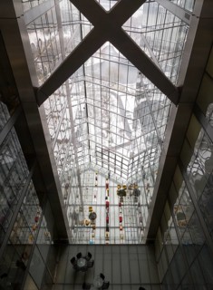 Bonn, Posttower, built 2000-2002 by Murphy/Jahn, interior view with so-called sky gardens