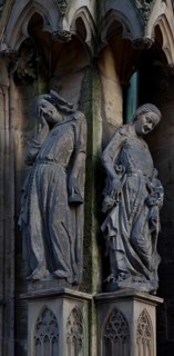 North-west side with virgins, the two foolish virgins on the right, St., Sankt, Saint