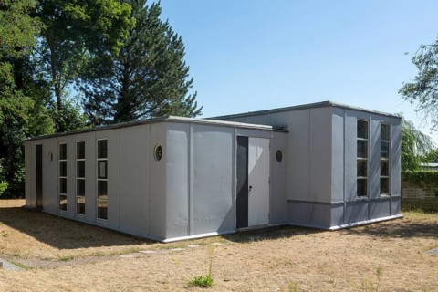 Dessau, Bauhaus Estate Törten, Stahlhaus experimental house, built 1926-1927 by Richard Paulick and