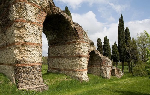 Roman water conduit, siphon ramp from the south-west