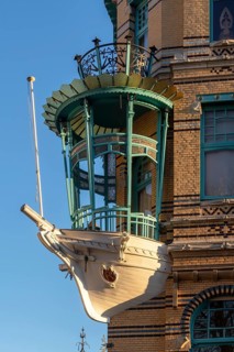 Antwerp, Art Nouveau houses, House of the Five Continents, built in 1901 by Frans Smet-Verhas,