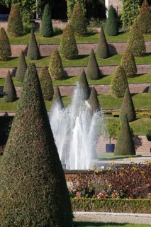 Terraced garden, view of the terraces from the south