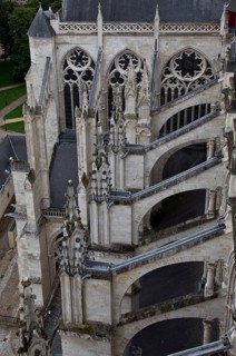 Start of construction 1220, buttress of the north side of the nave, rear west side of the north