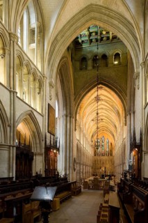 The Cathedral and Collegiate Church of St Saviour and St Mary Overie, view from the chancel to the
