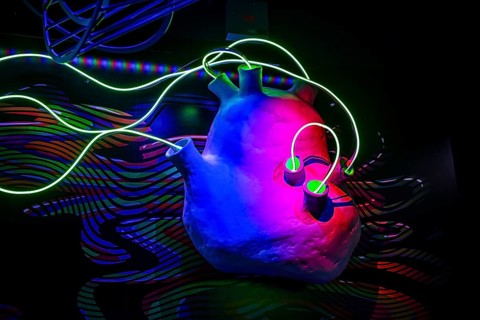Neon Heart, Meow Wolf Museum, Area 15, Las Vegas, Nevada, USA, North America