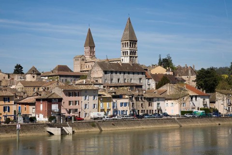 View from the south, city view over the Saone, St., Sankt, Saint