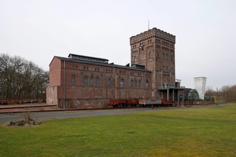 Malakow tower above shaft 1 and the attached hoisting machine building