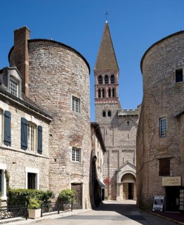 View from the west, in front of former gate towers, St., Sankt, Saint