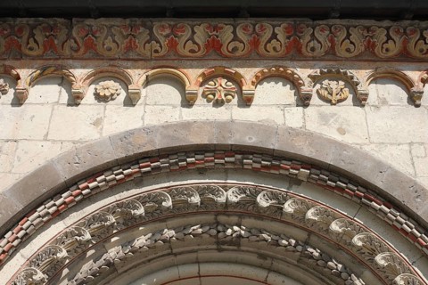 Romanesque frieze above the portal on the west side of the Paradies, St., Sankt, Saint
