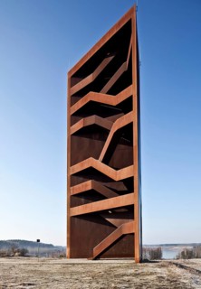 So-called Rusty Nail, built in 2008 by S. Gabriel and S. Giers, 30 metres high