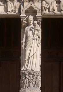 Northern west portal, depiction of the Virgin Mary, St., Saint, Saint