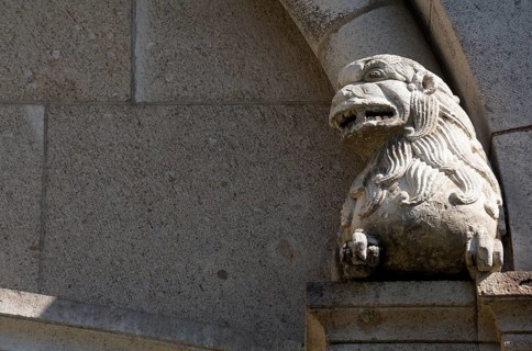 Romanesque lion, Saint, Saint