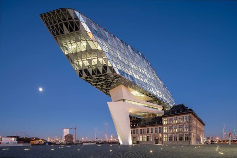 Antwerp, Port House or Havenhuis, completed in 2016, design: Zaha Hadid