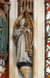 Angel at the east window, St., Saint, Saint