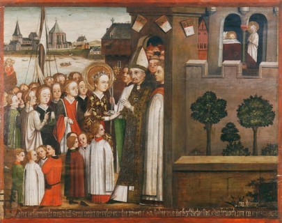 Choir, Late Gothic Ursula Cycle, Arrival in Cologne, St., Saint, Saint