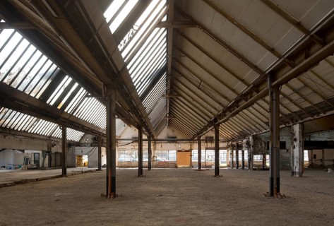Shed hall of the dye works, built in 1931/1935 by Mies van der Rohe
