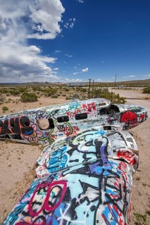 Aircraft wreck near Goldfield, Nevada, USA, North America
