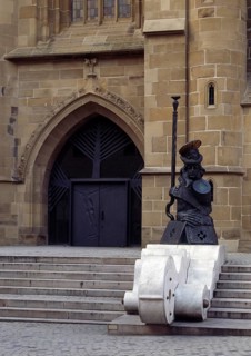 South portal of the tower hall with Christophorus, St, Saint, Saint