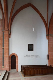 Choir room, south wall with entrance to the sacristy Church of St., Church of St., St., St., Saint